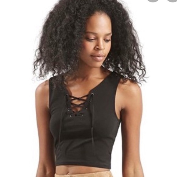 Topshop Gray Crop Top - Picture 2 of 8